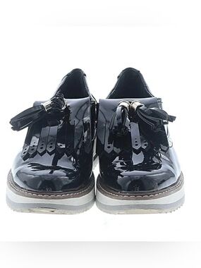 Zara Woman Black Patent Tassel Loafers Size: EU 37 / US 6.5 or 7
